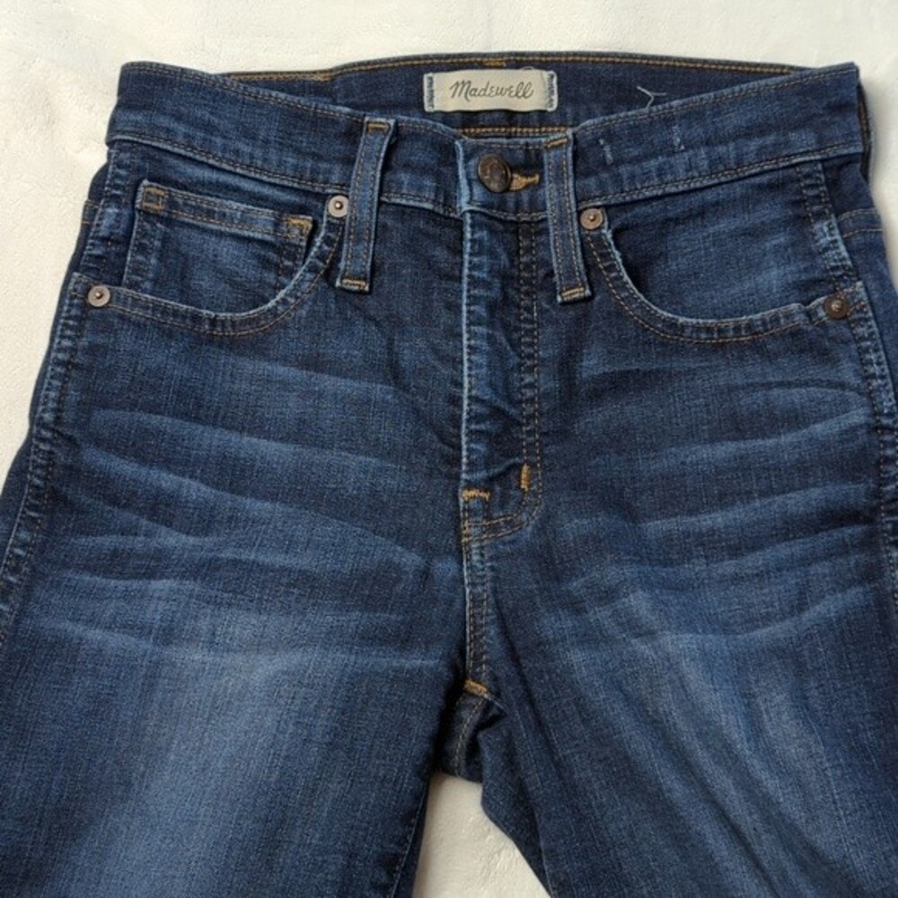 Madewell Slim Straight Distressed Denim Jeans Size 24